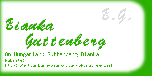 bianka guttenberg business card